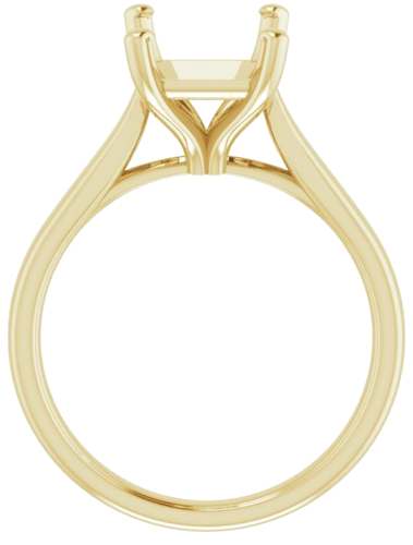 Sužadėtuvių Žiedas „Solitaire“ 750 Geltonojo Aukso Emerald 10mm x 8mm (2)