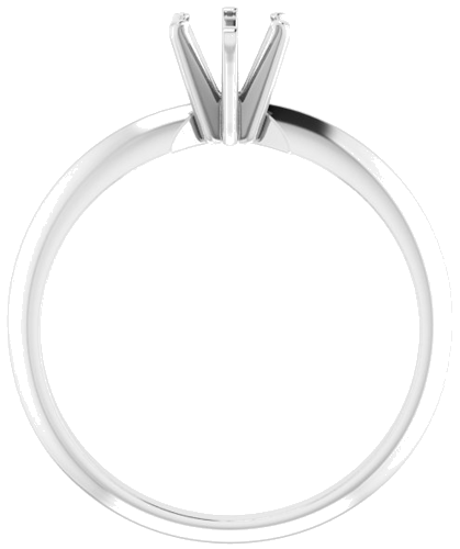 Sužadėtuvių Žiedas „Solitaire“ 585 Baltojo Aukso Oval 6.5mm x 4.5mm (2)