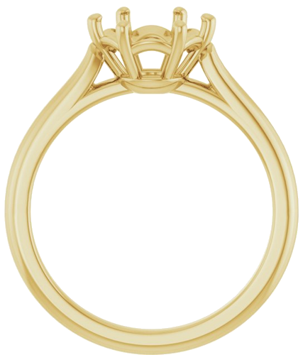 Sužadėtuvių Žiedas 14k yellow gold Round 7.4mm (2)