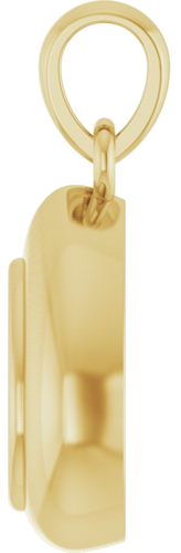 14K Yellow 6x4 mm Pear Bezel-Set Puffy Pendant Mounting (3)