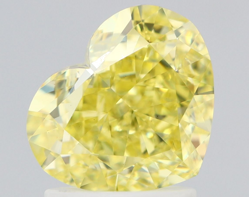 2.03 carat Fancy Intense Yellow-VS2 Natūralus Heart Deimantas (1)