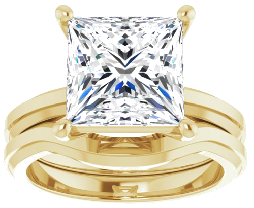 Sužadėtuvių Žiedas „Solitaire“ 14k yellow gold Square 9mm (8)