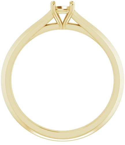 Sužadėtuvių Žiedas „Claw-Prong“ 10k yellow gold Round 4.1mm (2)