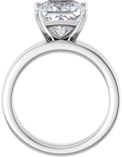 Sužadėtuvių Žiedas 14k white gold Square 8mm (7)