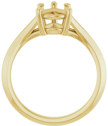 Sužadėtuvių Žiedas „Solitaire Split Shank“ 14k yellow gold Pear 10mm x 7mm (2)