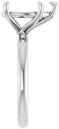 14K White 12x8 mm Pear Solitaire Engagement Ring Mounting (4)