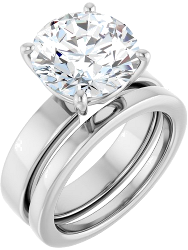 Platinum 11 mm Round Solitaire Engagement Ring Mounting (6)