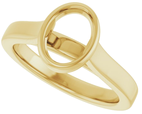 Sužadėtuvių Žiedas „Bezel-Set Solitaire“ 14k yellow gold Oval 8mm x 6mm (5)