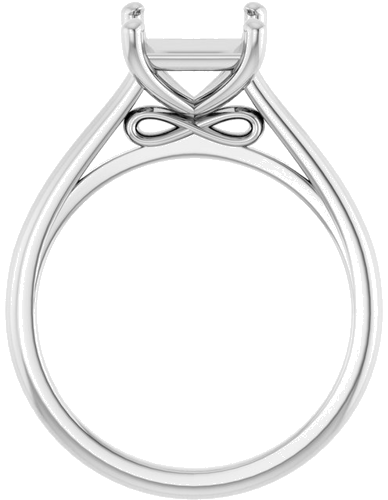 Sužadėtuvių Žiedas „Accented Infinity-Inspired“ 14k white gold Square 6.5mm (2)