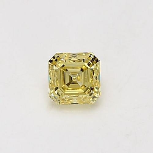 0.38 carat Fancy Intense Yellow-VS2 Natūralus Asscher Deimantas (1)