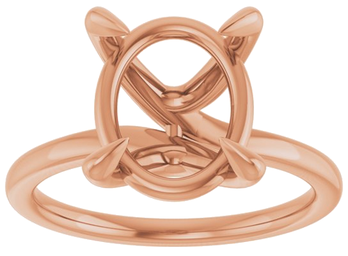Sužadėtuvių Žiedas 14k rose gold Oval 12mm x 10mm (3)