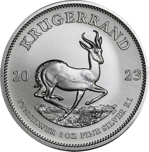 1 oz Крюгерранд 2023 Южная Африка серебряная монета (1)