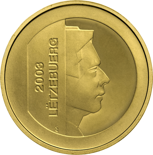 2003 Люксембург Система Центральных банков 5 евро золотая монета (2)