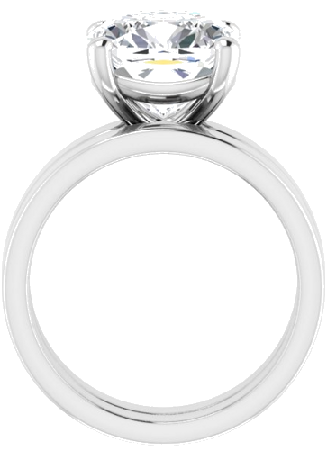 Platinum 10 mm Cushion Solitaire Engagement Ring Mounting (7)