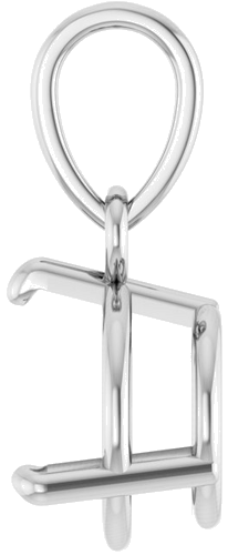 Pakabukas „Round 3-Prong“ 14k white gold Round 7.5mm (3)