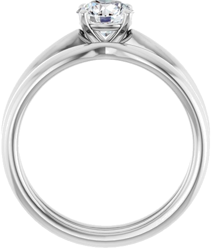 14K White  5.8 mm Round Solitaire Engagement Ring Mounting (7)