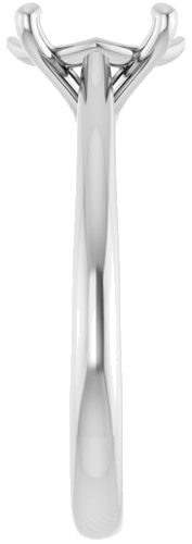 Platinum 9x7 mm Oval Solitaire Engagement Ring Mounting (4)