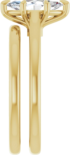 Sužadėtuvių Žiedas „Claw-Pong“ 14k yellow gold Marquise 9.5mm x 5mm (9)
