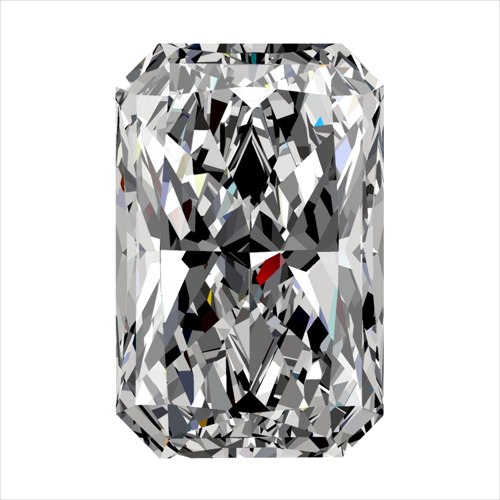 0.4 carat E-VS1 Natūralus Radiant Deimantas (1)