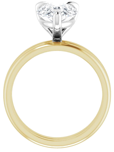 Sužadėtuvių Žiedas „Solitaire“ 585 Baltojo Ir Geltonojo Aukso Pear Shape 12mm x 8mm (6)