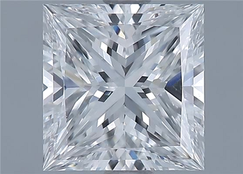 1.7 carat F-VVS2 Natūralus Princess Deimantas (1)