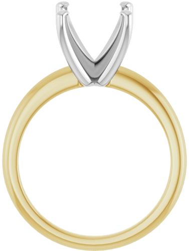 Sužadėtuvių Žiedas 14k yellow/white gold Square 7.5mm (2)
