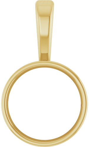 Pakabukas „Bezel-Set Solitaire“ 14k yellow gold Round 7mm (1)