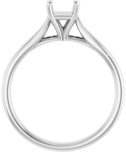 14K White 4.5 mm Square Engagement Ring Mounting (2)