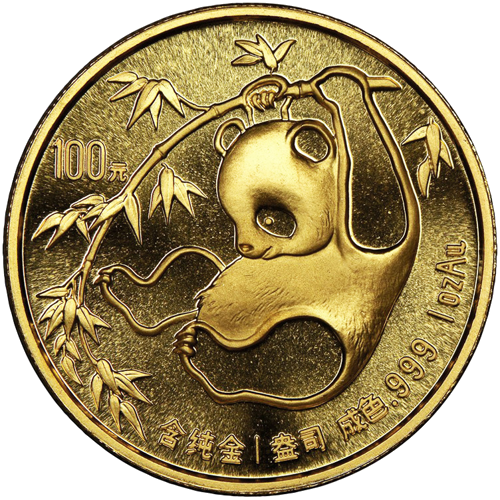1 oz Panda 1985 Kinija 100 Juanių auksinė moneta (1)