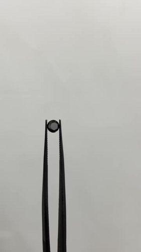 0.52 carat Fancy Black-VVS2 Excellent cut Natūralus Round Deimantas (1)