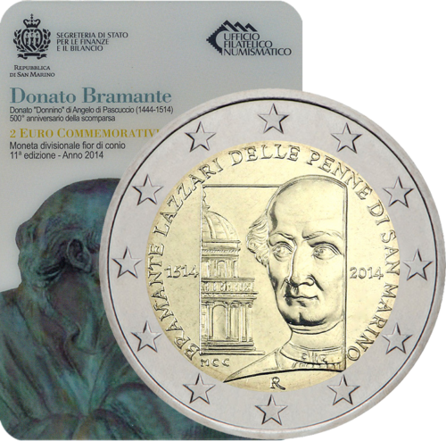 2014 San Marino Bramante 2 euro coin (1)