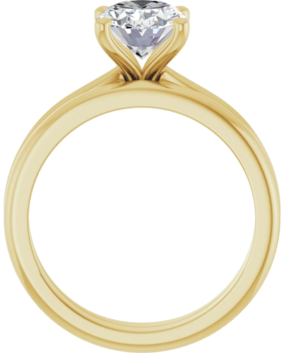 Sužadėtuvių Žiedas 14k yellow gold Oval 9mm x 7mm (7)