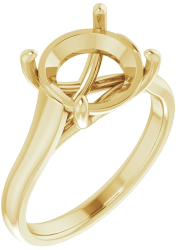 Sužadėtuvių Žiedas „Solitaire“ 14k yellow gold Round 10mm (1)