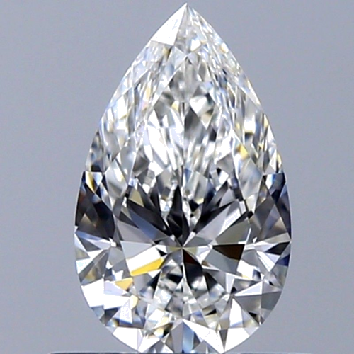0.6 carat F-VVS2 Natūralus Pear Deimantas (1)