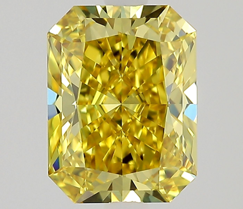 1.0 carat Fancy Intense Yellow-IF Natūralus Radiant Deimantas (1)