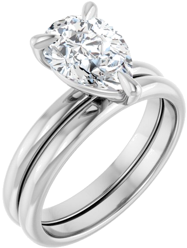 Sužadėtuvių Žiedas „Solitaire“ 925 Sidabro Pear 10mm x 7mm (6)