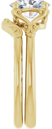 Sužadėtuvių Žiedas „Solitaire“ 417 Geltonojo Aukso Oval 8mm x 6mm (9)