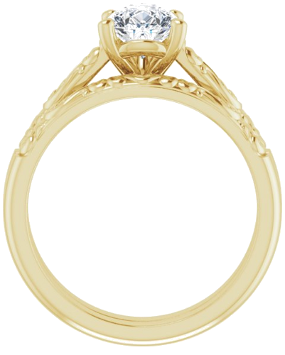 Sužadėtuvių Žiedas „Solitaire“ 10k yellow gold Pear 8mm x 6mm (7)