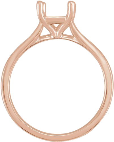 Sužadėtuvių Žiedas „Solitaire“ 14k rose gold Emerald 8mm x 6mm (2)