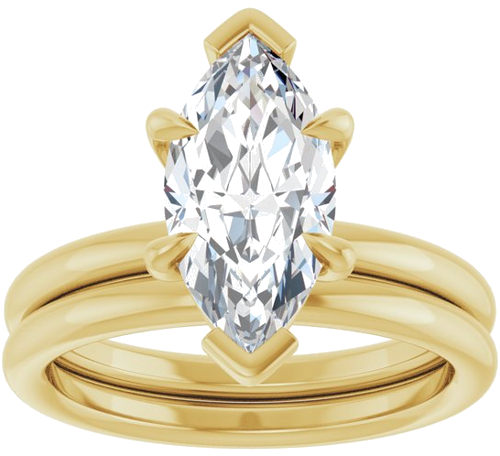 Sužadėtuvių Žiedas „Claw-Prong Solitaire“ 14k yellow gold Marquise 13mm x 6.5mm (8)