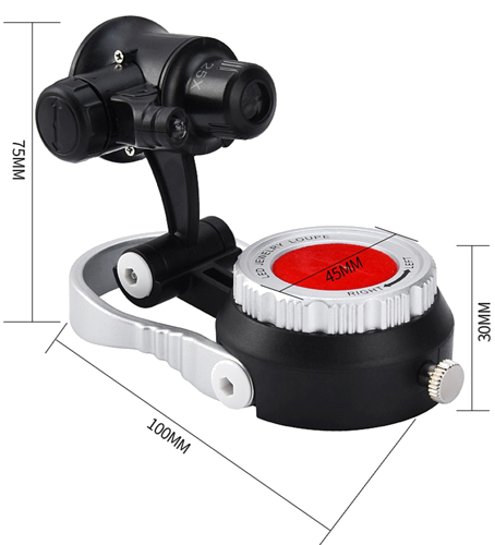 Juvelierizstrādājumu palielināmais stikls ar LED apgaismojumu 10x 20x 25x (2)