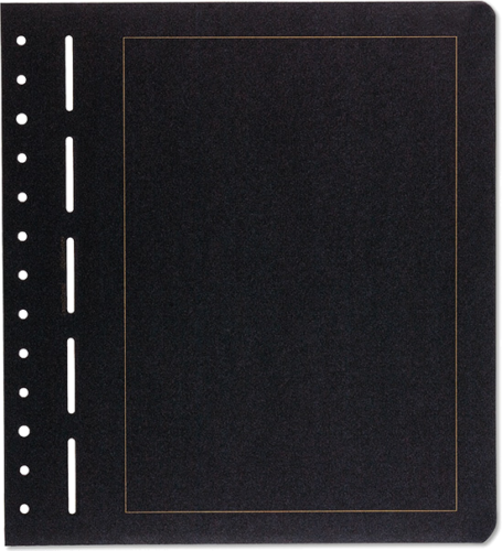 LIGHTHOUSE Blank album pages, black cardboard, gold borderline (1)