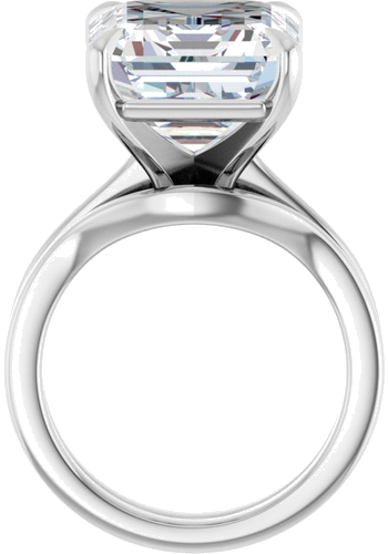 Sužadėtuvių Žiedas „Claw-Prong“ 14k white gold Emerald 14mm x 12mm (7)