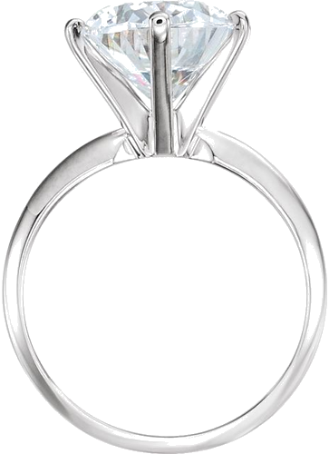 Sužadėtuvių Žiedas „Lightweight Solitaire“ 14k white gold Oval 12mm x 10mm (2)