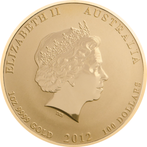 1 oz Drakono metai 2012 (Lunar II) Auksinė moneta (2)