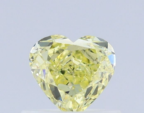 0.6 carat Fancy  Yellow-VS2 Natūralus Heart Deimantas (1)