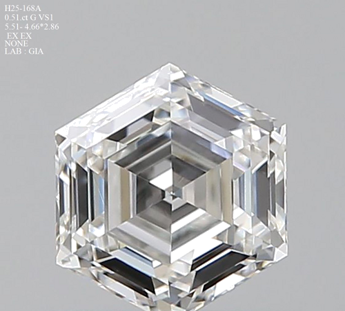 0.51 carat G-VS1 Natūralus Hexagonal Deimantas (1)