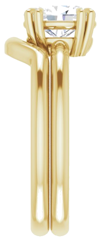 14K Yellow 8x6 mm Oval Solitaire Engagement Ring Mounting (9)