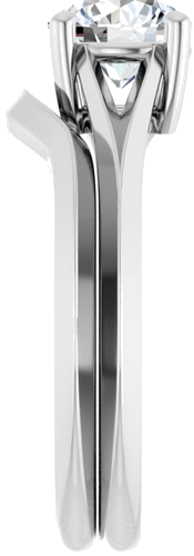 14K White 6.5 mm Round Solitaire Engagement Ring Mounting (9)