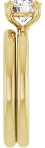Sužadėtuvių Žiedas „Solitaire“ 14k yellow gold Round 6.5mm (9)